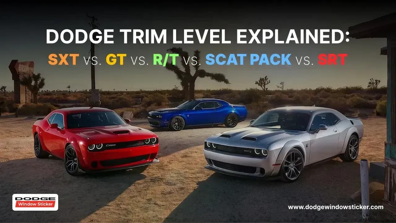Dodge Trim Levels Explained: SXT vs. GT vs. R/T vs. Scat Pack vs. SRT