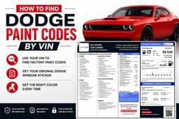 How to Find Dodge Paint Codes by VIN